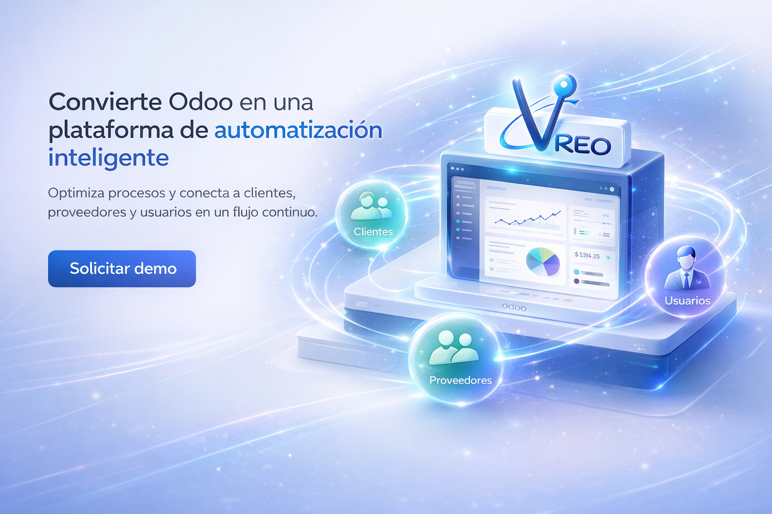 Tablero de Odoo implementado por Vreo.net